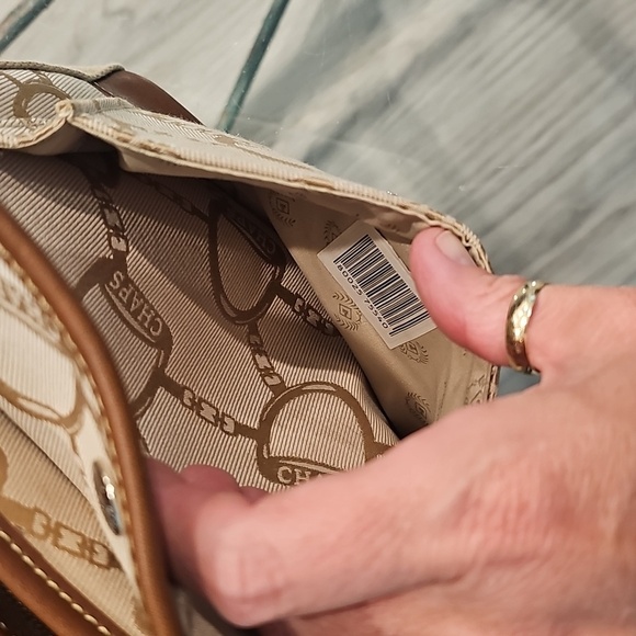 Chaps Tan and Brown Crossbody Bag - Picture 5 of 8